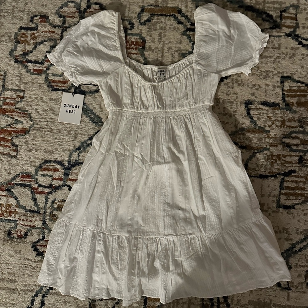 Aritzia Sunday Best White Drifters Dress